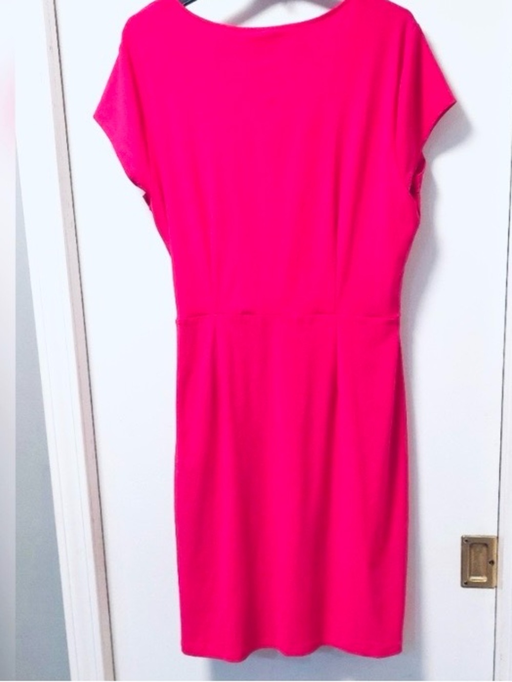 INC International Concepts Faux Wrap Fuchsia Stretch Dress Large NWT - Picture 5 of 6